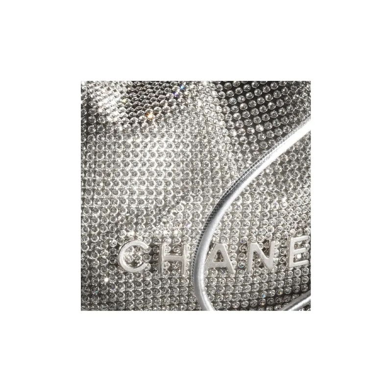 CHANEL 22Bag Rhinestone Bucket Bag, Shoulder Bag, Crossbody Bag Mini Women's Silver-2