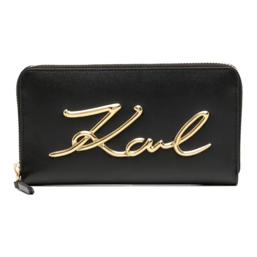 KARL LAGERFELD Cow Leather Wallet Womens White Wallets