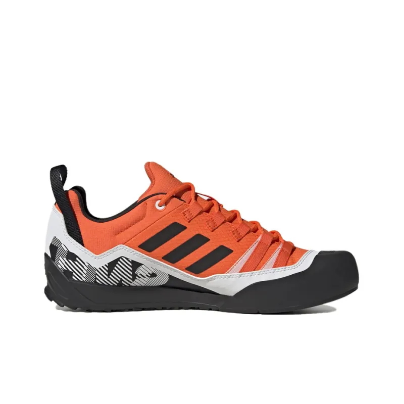 Adidas Terrex Swift Anti-Slip Wear-Resistant Low-Top Hiking Shoes Unisex Orange Black-1