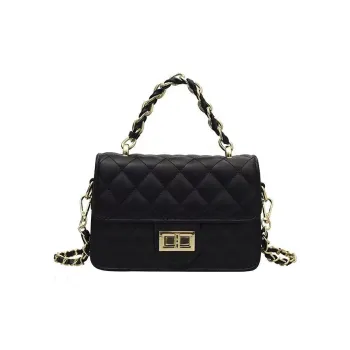 SURELAPTOP PU Small Square Bag, Shoulder Bag, Crossbody Bag, Handbag Trumpets Women's Black/Ecru