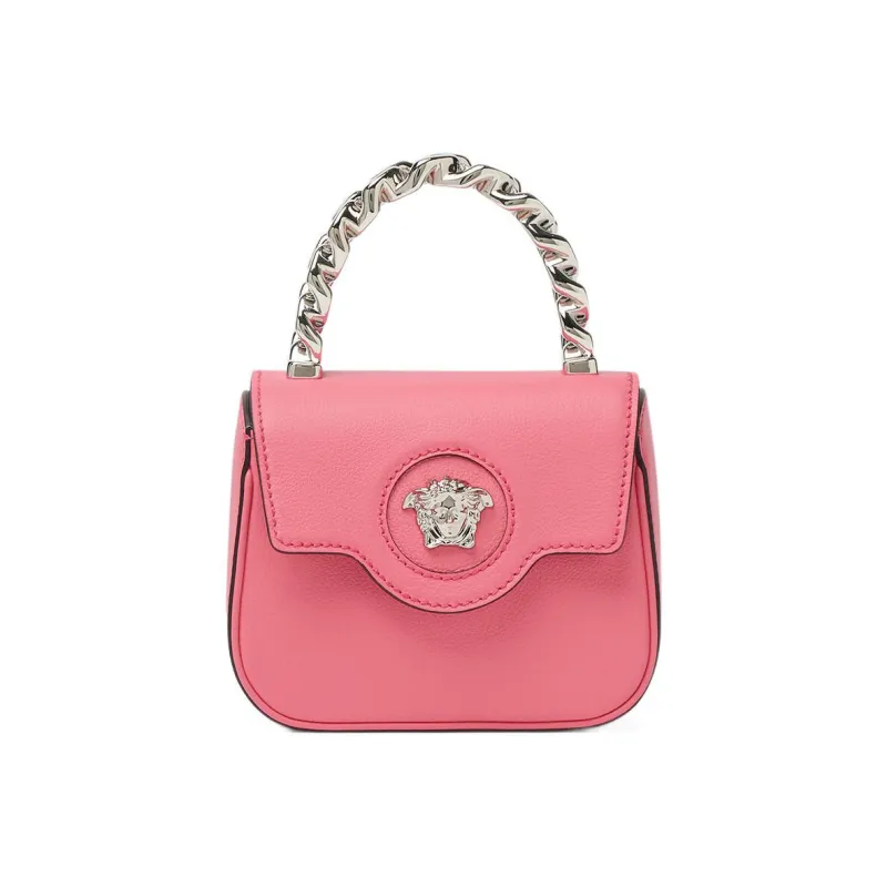 VERSACE La Medusa High-quality Leather Shoulder Bag Crossbody Bag Handbag Mini Women's Pink-0