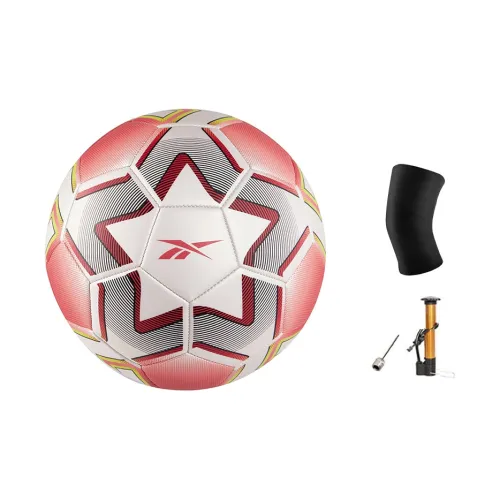 Reebok Size 5 Ball Soccer PVC Machine Stitched Soccer Ball Unisex White Red