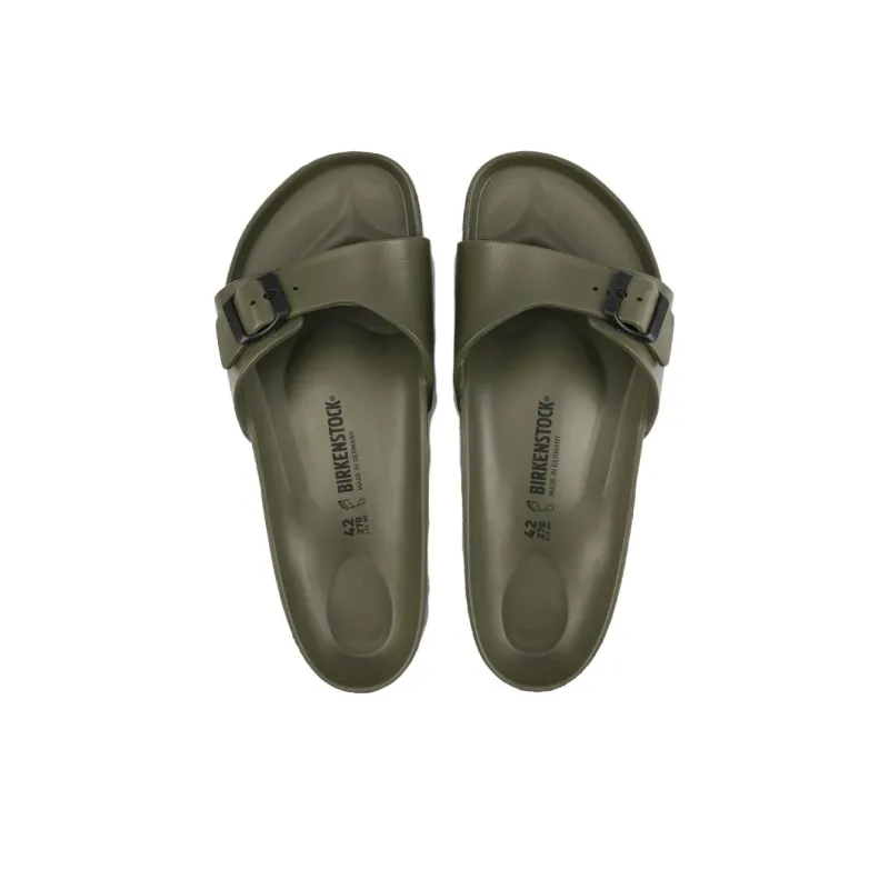 Birkenstock Madrid Essentials Eva Narrow Fit Sandals 'Olive Green'-3