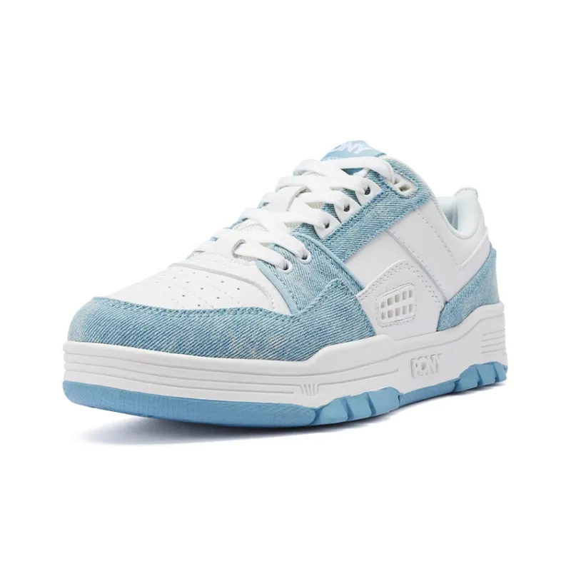 PONY Reverse Low Top Skateboard Shoes Unisex Denim Blue-1