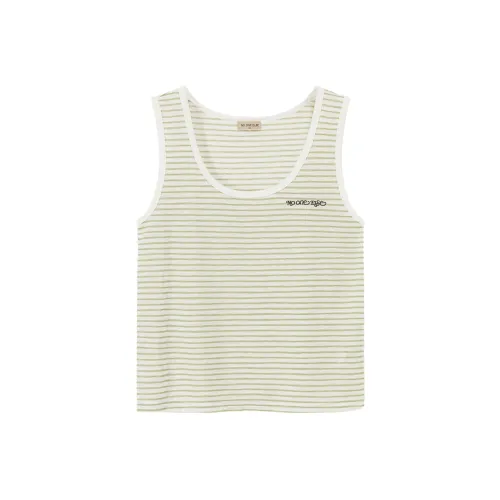 NO ONE ELSE Tank Tops Women's Green Stripes