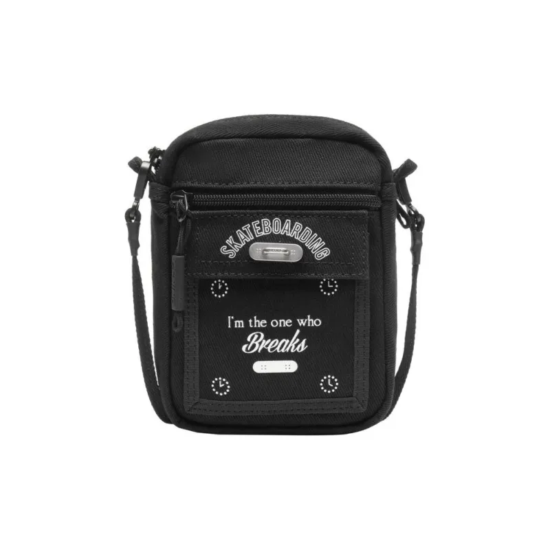 LiNing Skateboard Cotton Shoulder Bag Crossbody Bag Regular Unisex Black-0