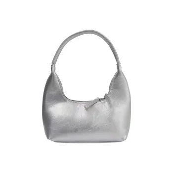 NOMK PU Pillow Bag, Tote Bag, Shopping Bag, Handbag, Commute Bag, Crossbody Bag, Shoulder Bag Women's Silver
