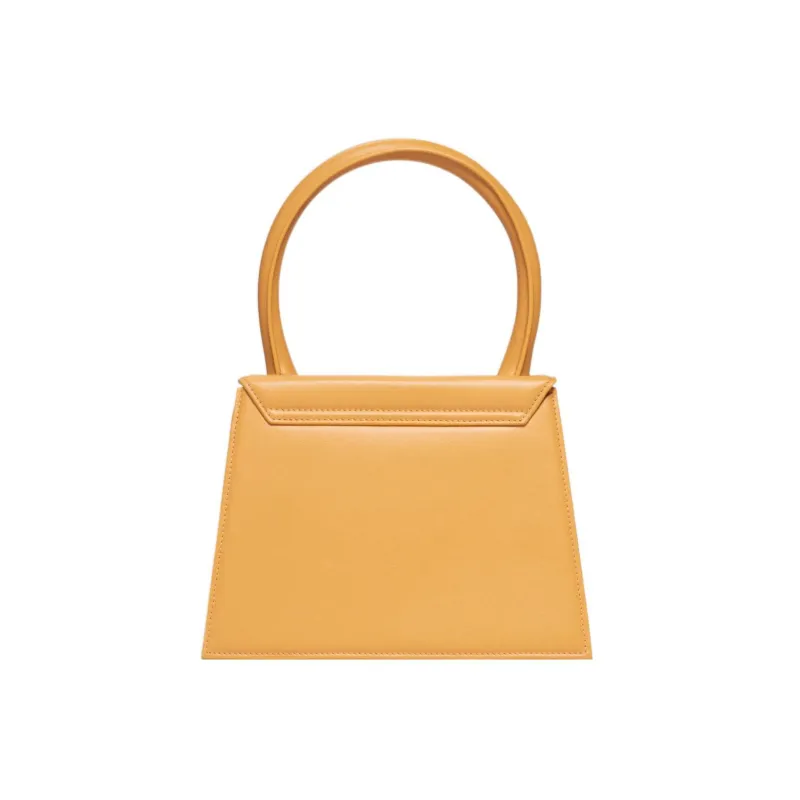 Jacquemus LE GRAND CHIQUITO Cow Leather Shoulder Bag, Crossbody Bag, Handbag Tubas Women's Dark Yellow-2