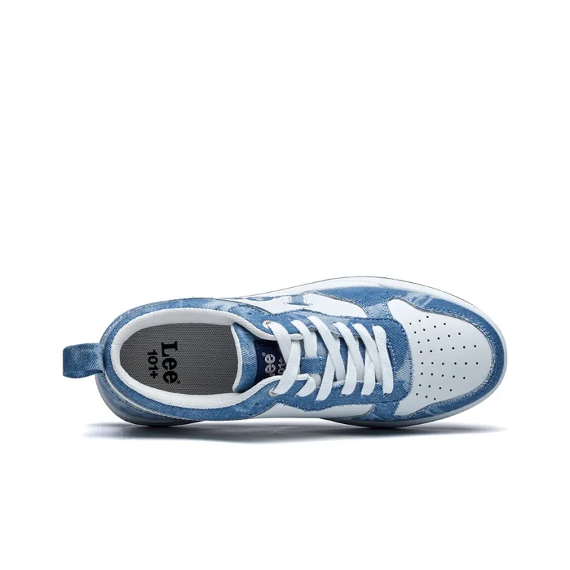 Lee Breathable Height Increasing Low Top Skateboard Shoes Men's Blue-2