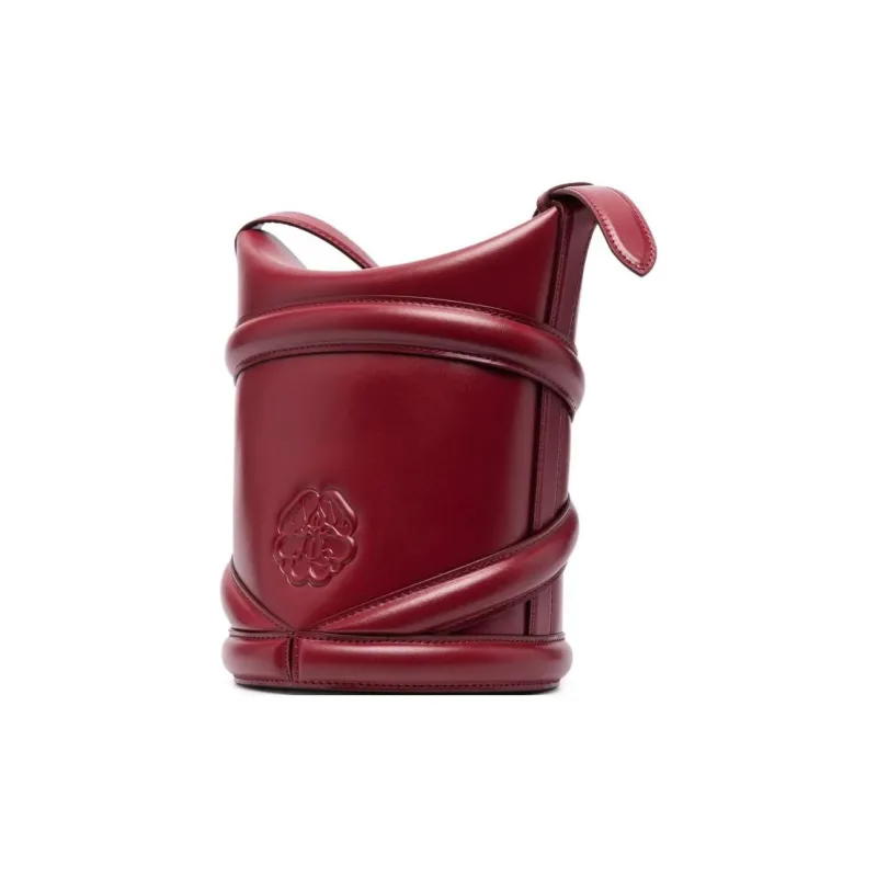 Alexander McQueen Cow Leather Bucket Bag Women's Deep Red-1