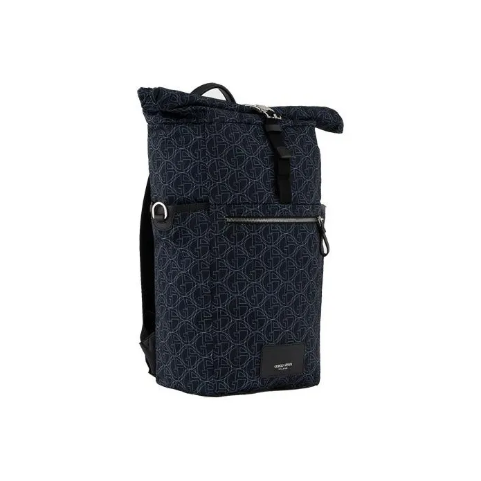 GIORGIO ARMANI Polyester Backpack Medium Size Men's Navy Blue-1