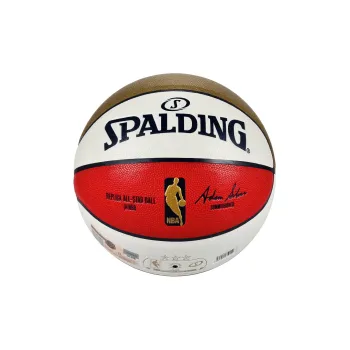 SPALDING PU Basketball White Red Gold Size 7 Ball Training Unisex