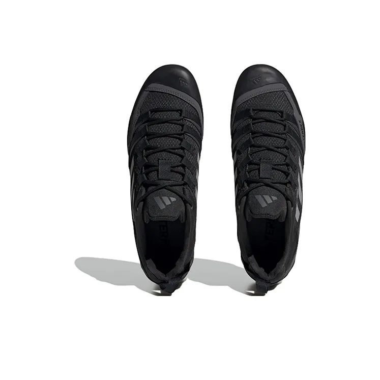 Adidas Terrex Swift Anti-Slip Wear-Resistant Low-Top Hiking Shoes Unisex Black Gray-4