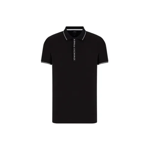 ARMANI EXCHANGE Polo Shirts Men Black