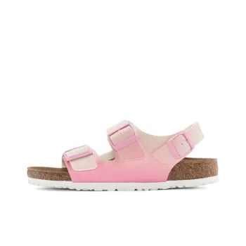 Birkenstock Milano Vegan Birko Flor Narrow Fit Sandals 'Candy Pink Faded Lime' Women's