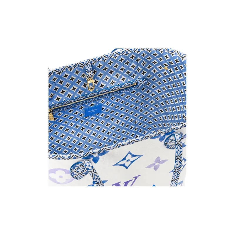LOUIS VUITTON Neverfull Mm Monogram Blue-6