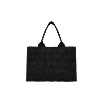 Supreme Fabric Tote Bag, Shopping Bag, Handbag Tubas Unisex Black