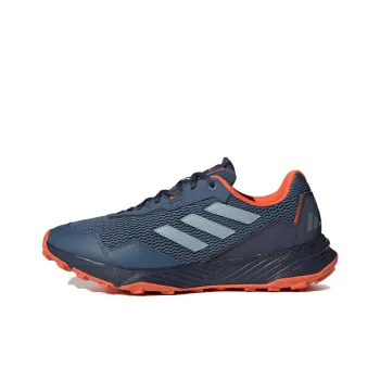 Adidas Tracefinder Trail Slip Resistant Low Top Running Shoes Men's Blue Orange