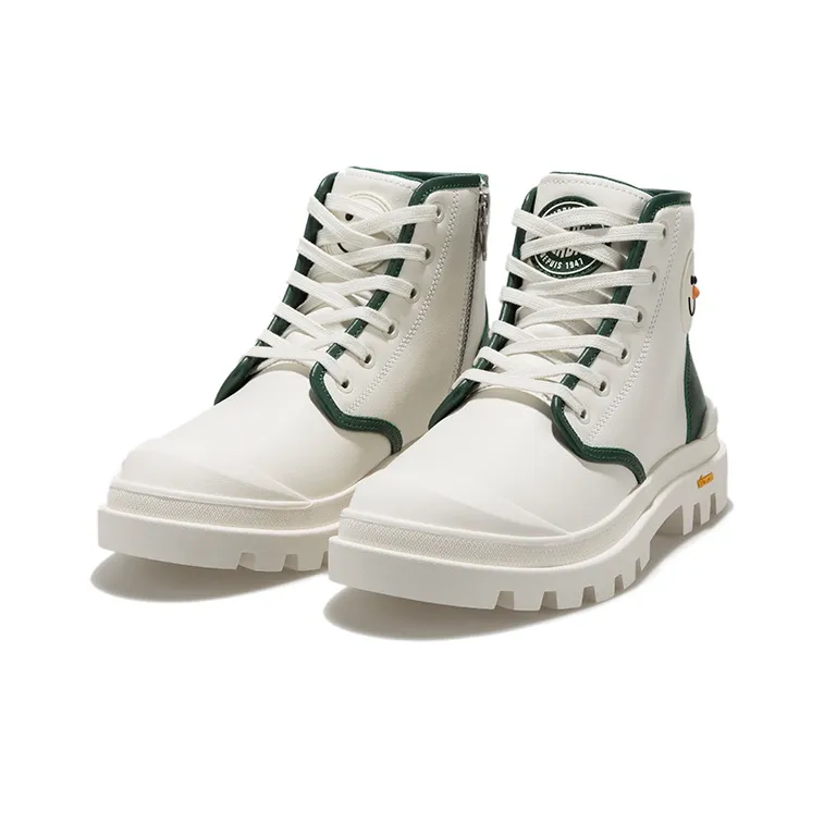Palladium Pampa Short Martin Boot Women's White Green-1