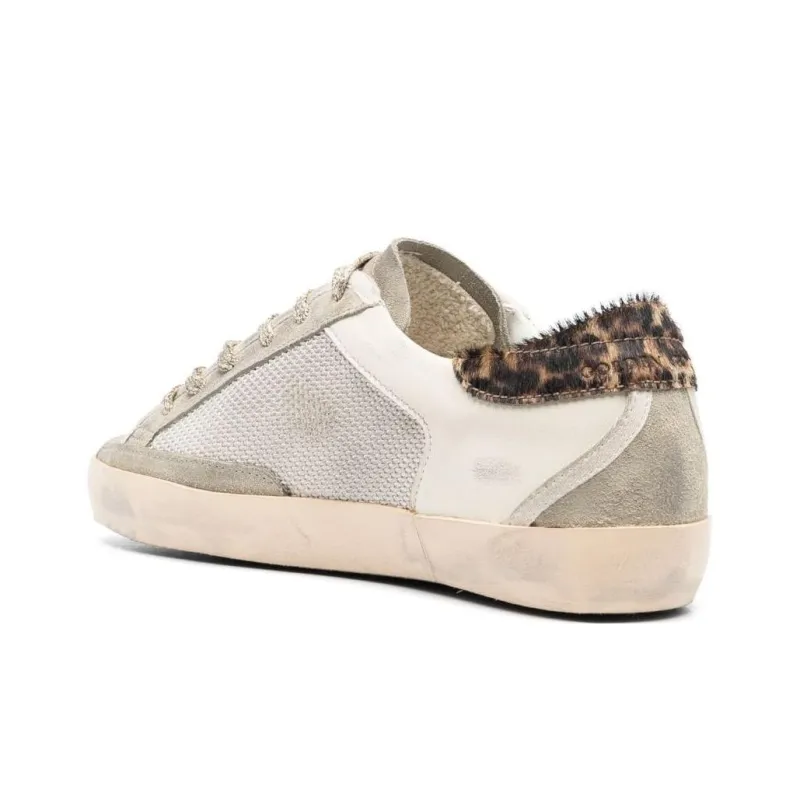 Golden Goose Super Star Stylish Skateboarding Shoes Women's Gray Orange Vintage Version-3