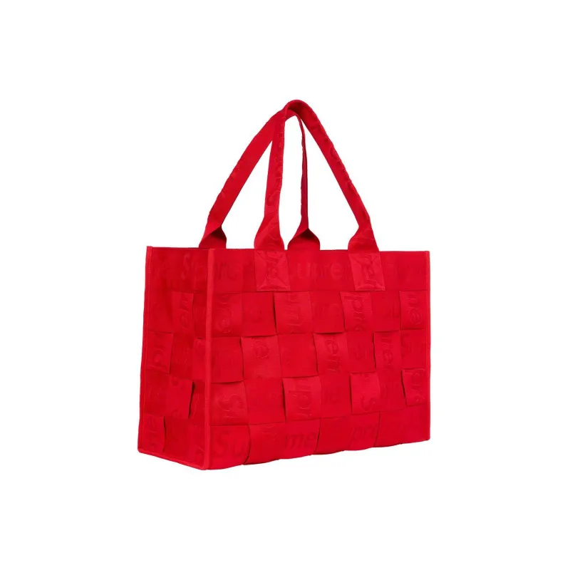 Supreme Fabric Tote Bag, Shopping Bag, Handbag Tubas Unisex Red-1