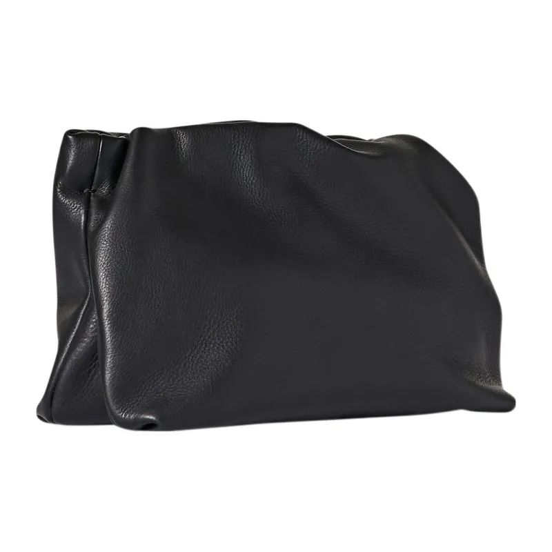 THE ROW Fine Grain Calfskin One Shoulder Crossbody Clutches Regular Women's Black-2