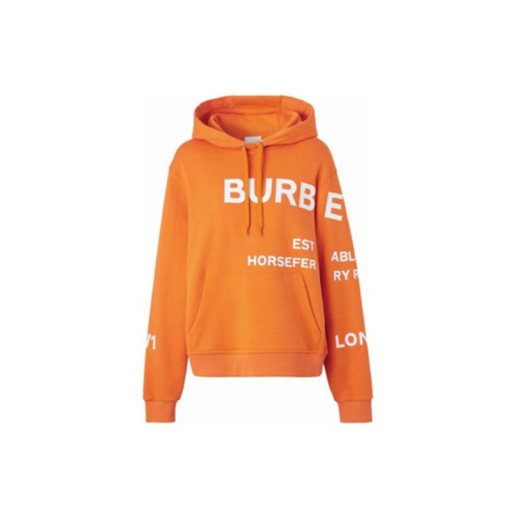 Orange burberry hoodie best sale