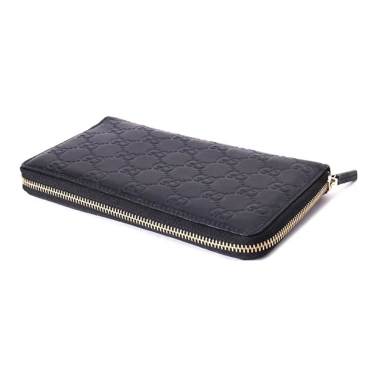 GUCCI Leather Clutch Regular Men's Black-2