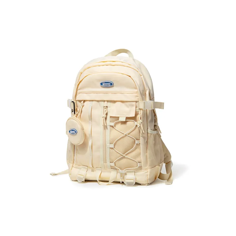 WINNER Polyester Backpack Large Size Unisex Ecru/Light Gray/Light Blue-2