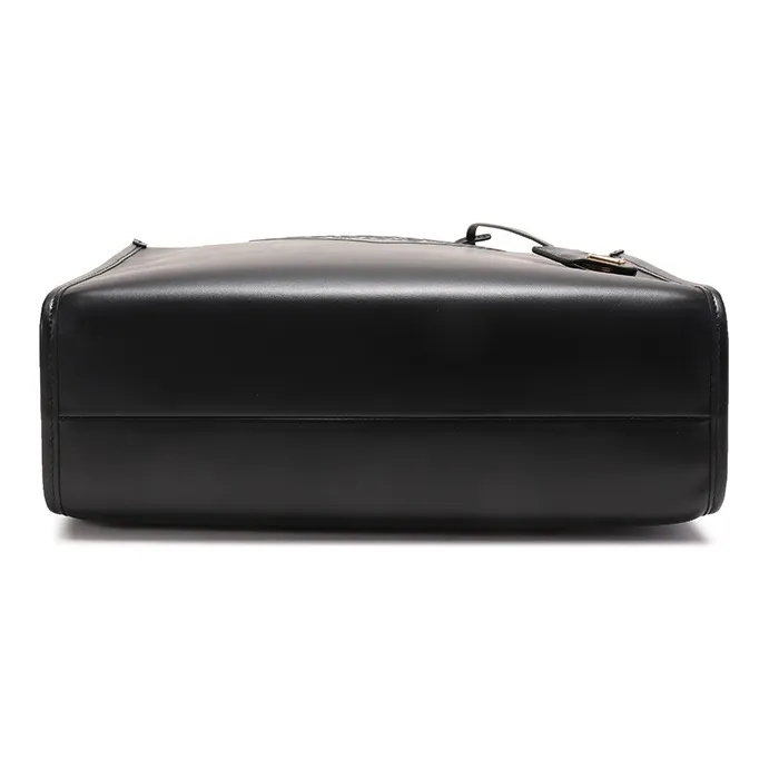 PRADA Leather Tote Bag Shopping Bag Crossbody Bag Shoulder Bag Regular Women's Black-4