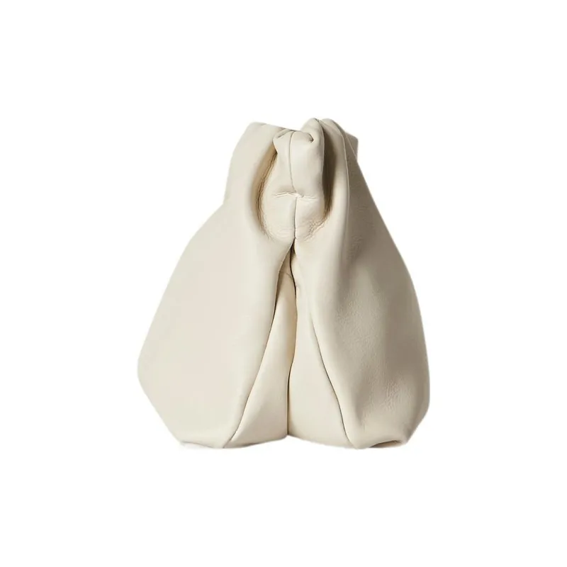 THE ROW Fine Grain Calfskin Clutch Regular Women's White-3