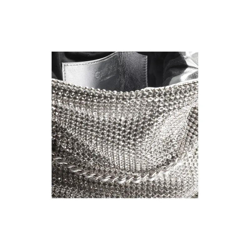 CHANEL 22Bag Rhinestone Bucket Bag, Shoulder Bag, Crossbody Bag Mini Women's Silver-3