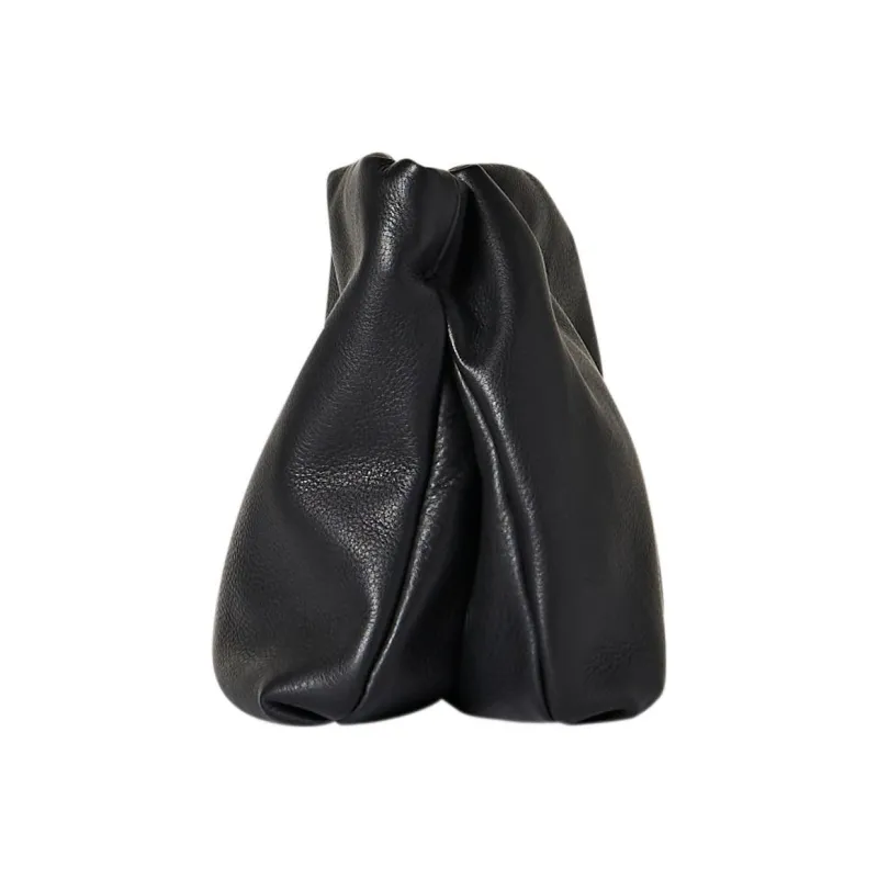 THE ROW Fine Grain Calfskin One Shoulder Crossbody Clutches Regular Women's Black-3