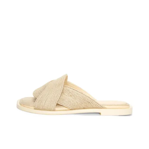 LOEWE Petal Interwoven Leather Slides