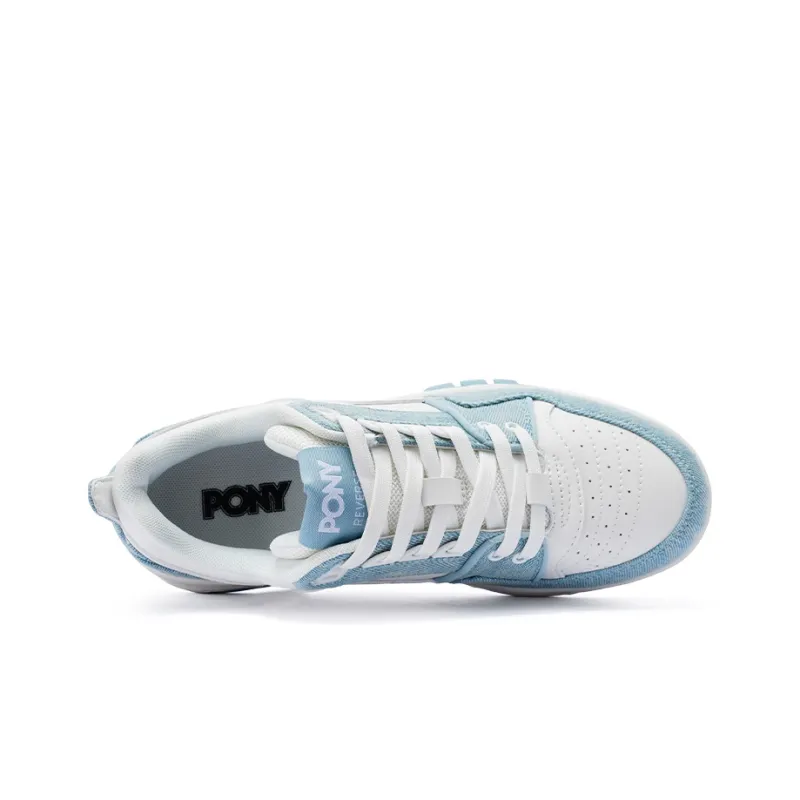 PONY Reverse Low Top Skateboard Shoes Unisex Denim Blue-2