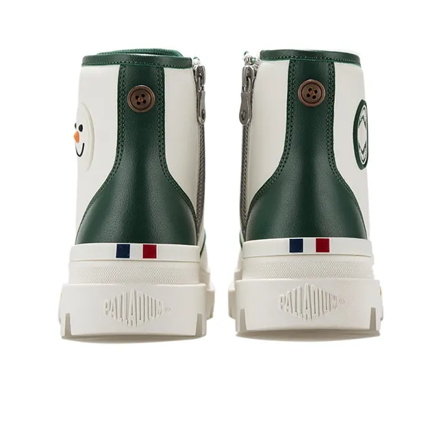 Palladium Pampa Short Martin Boot Women's White Green-3