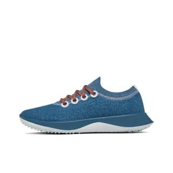 Allbirds Wool Dasher Anti-Slip Wear-Resistant Low-Top Running Shoes Women's Glacier Blue