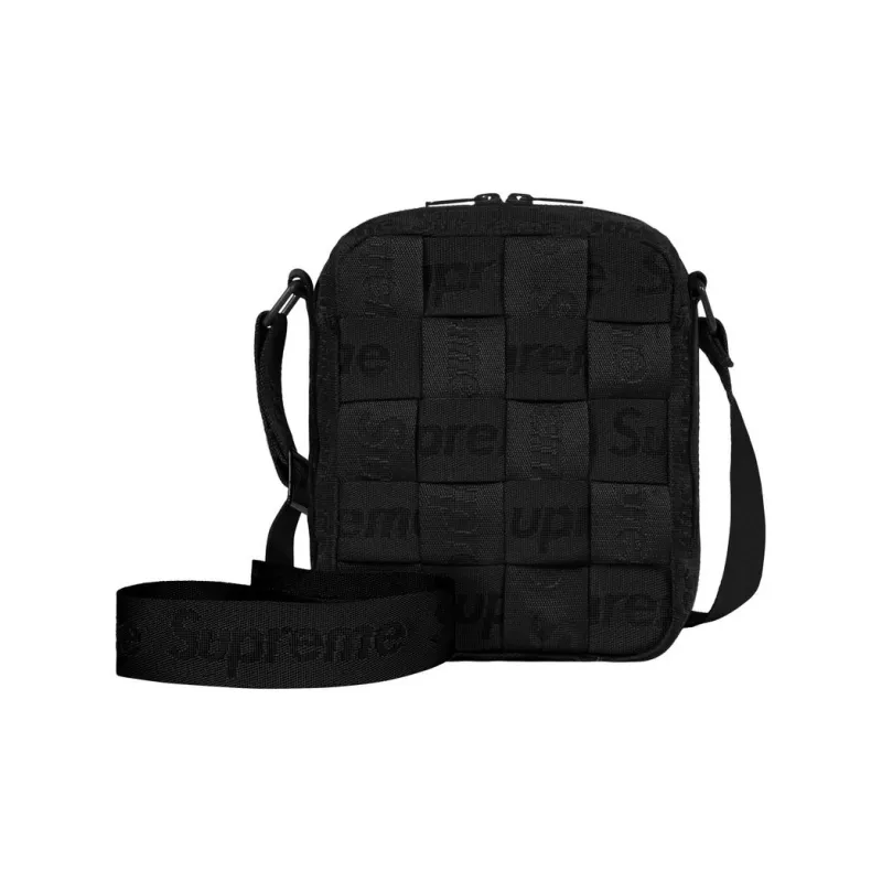 Supreme Fabric Crossbody Bag, Shoulder Bag Unisex Black-2