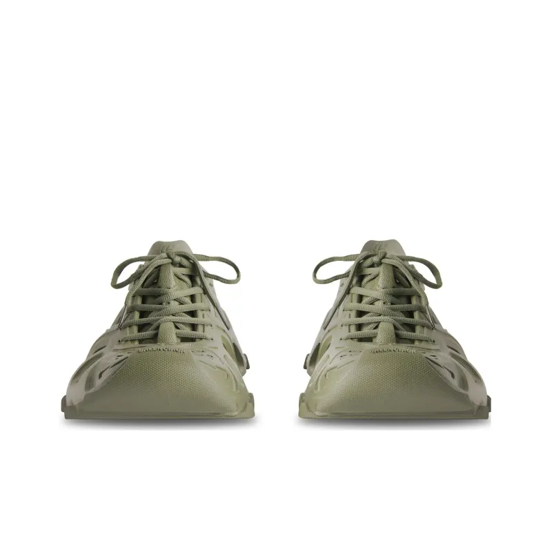Balenciaga Hd Lace Up Cut Out Sneakers 'Olive Green'-3