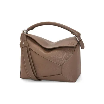 LOEWE Leather Handbag Shoulder Bag Crossbody Bag Small Size Men's Brown