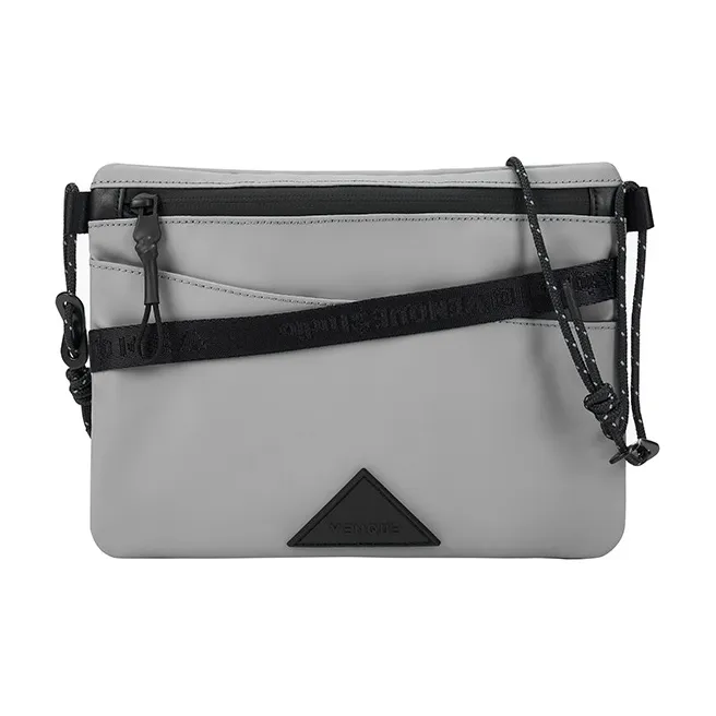 Venque Polyester Shoulder Bag, Crossbody Bag Small Size Unisex Olive Green/Haze Gray-0
