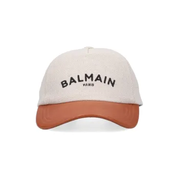 BALMAIN Cotton Baseball Caps Women's Beige