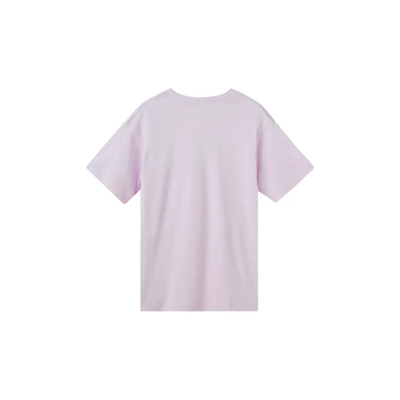 Nike Drop Shoulder Sleeve T Shirt Women's Pink Purple-1