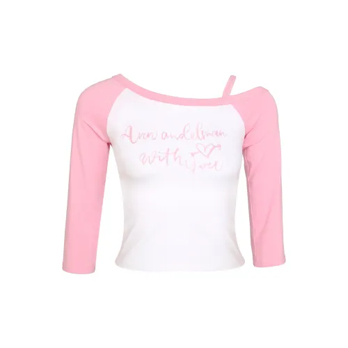 Ann Andelman Crop Tops Women's Pink