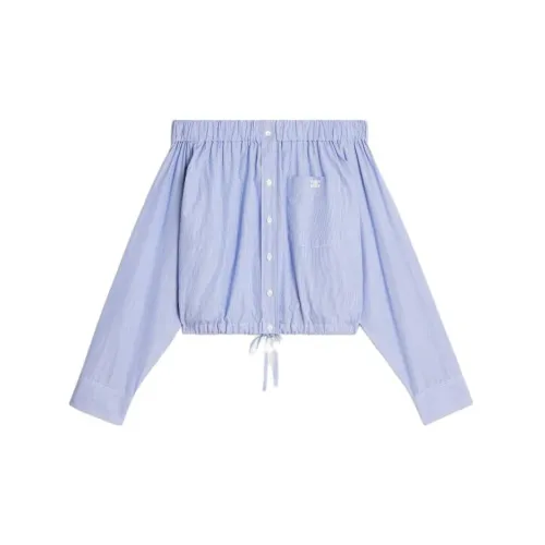 CELINE Crop Tops Women's Light Blue