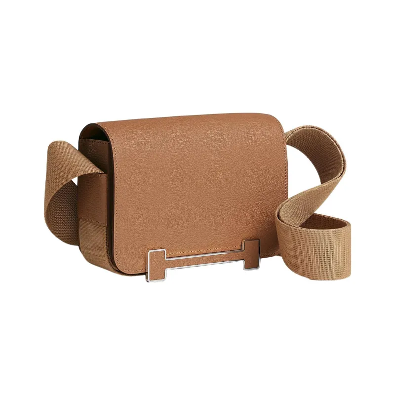 HERMES Geta Goatskin Wooden Sandal Bag Shoulder Bag Crossbody Bag Women's Brown-2