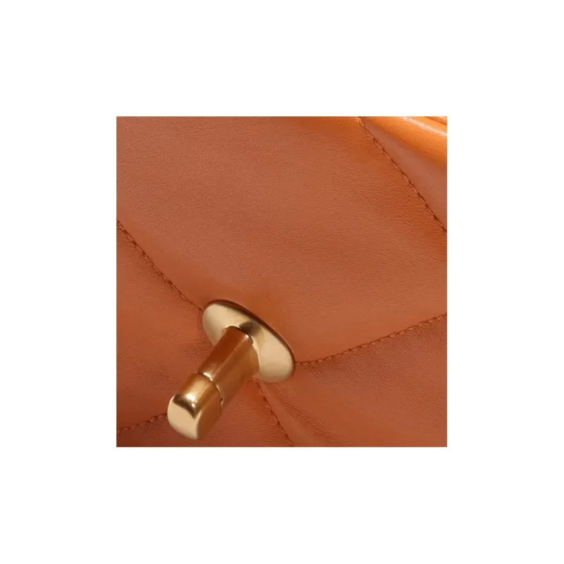 CHANEL 19Bag Lambskin Shoulder Bag, Crossbody Bag Trumpets Women's Orange-3