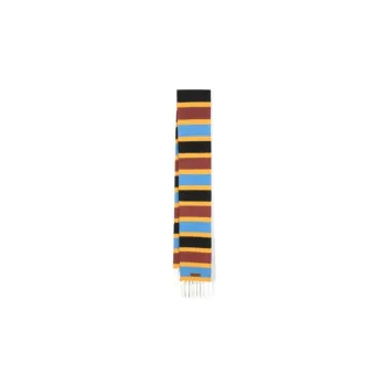 MARNI Striped Fringed Knit Scarf