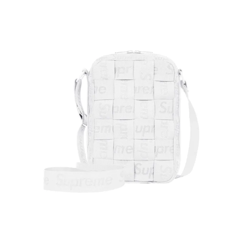 Supreme Jacquard Crossbody Bag, Shoulder Bag Unisex White-0
