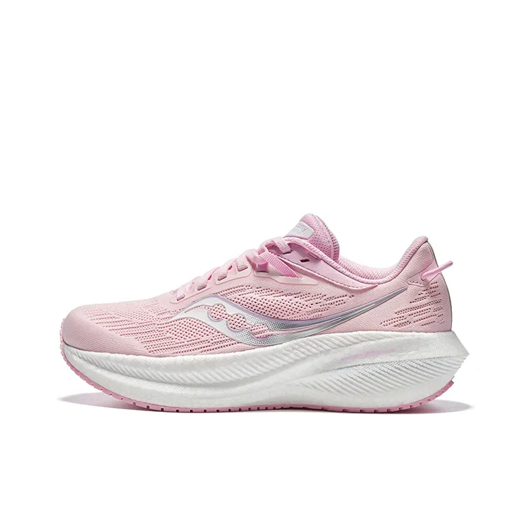 Saucony Triumph 21 Cushioning Lightweight Low Top Training Running Shoes Women's Pink-0